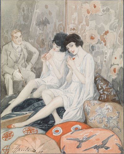 Dama en su tocador, 1929 de Alexander Petrovich Apsit