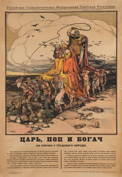 El Zar, el sacerdote y el hombre rico, 1919 de Alexander Petrovich Apsit