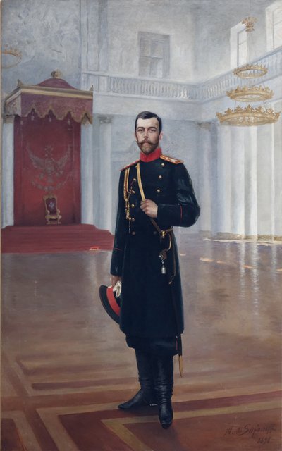 Retrato del Emperador Nicolás II 1868-1918, 1898 de Alexander Petrovich Safonov