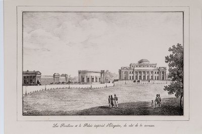 El Palacio Yelagin en San Petersburgo, Serie Vistas de San Petersburgo, 1820s de Alexander Pluchart