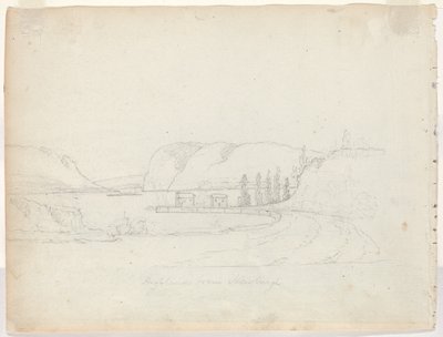 Tierras Altas desde Newburgh [verso] de Alexander Robertson