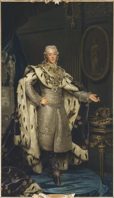 Retrato del rey Gustavo III de Suecia (1746-1792) de Alexander Roslin