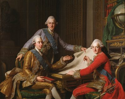 Rey Gustavo III de Suecia y sus hermanos, 1771 de Alexander Roslin