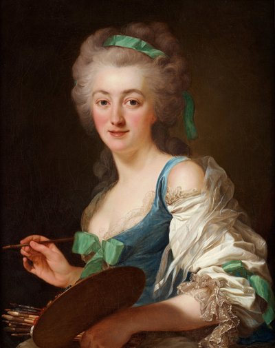 Retrato de Anne Vallayer-Coster 1744-1818, 1783 de Alexander Roslin