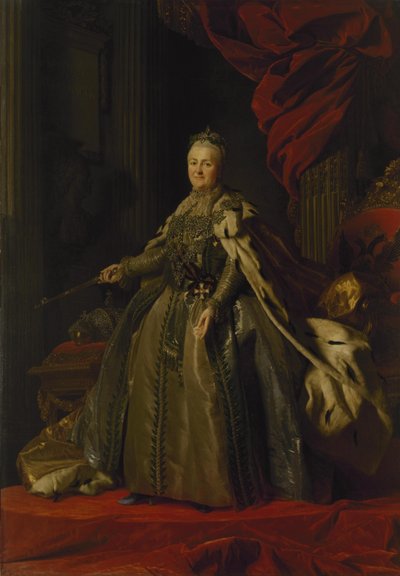 Retrato de Catalina II, 1776-77 de Alexander Roslin