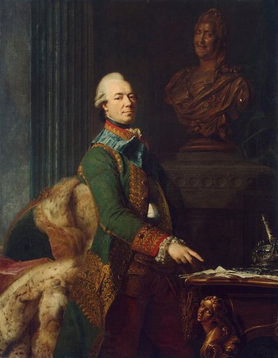 Retrato del Conde Zakhar Chernyshov, ca 1776 de Alexander Roslin