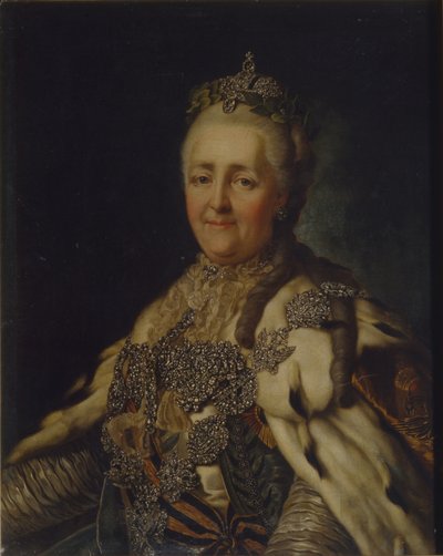 Retrato de la Emperatriz Catalina II 1729-1796 de Alexander Roslin