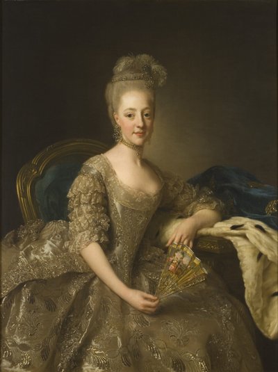 Retrato de Hedwig Elisabeth Charlotte de Holstein-Gottorp 1759-1818, 1774 de Alexander Roslin