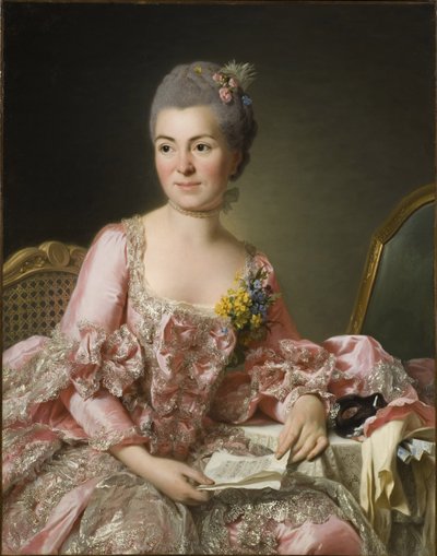 Retrato de Marie-Suzanne Giroust, Madame Roslin 1734-1772, 1770 de Alexander Roslin