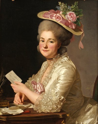 Retrato de Marie Emilie Cuivilliers, nacida Boucher, 1779 de Alexander Roslin