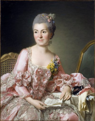 Retrato de Marie Suzanne Giroust, Madame Roslin (1734-1772) de Alexander Roslin