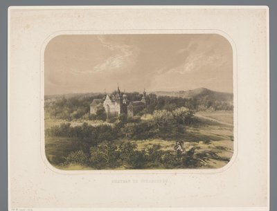 Castillo de Schaesberg Chateau de Schaesberg (título sobre el objeto) Rolduc et ses environs (título de la serie) de Alexander Schaepkens