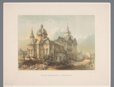 Onze Lieve Vrouwe Munsterkerk te Roermond Iglesia de Nuestra Señora en Roermonde (título sobre objeto) Monumentos antiguos de arquitectura desde el siglo XI hasta el siglo XIII en Limburg (título de la serie) de Alexander Schaepkens