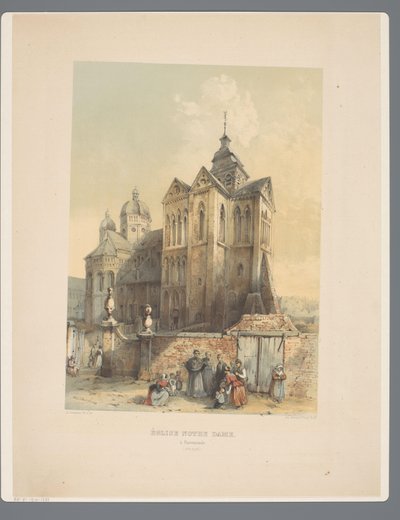 Onze Lieve Vrouwe Munsterkerk te Roermond Iglesia de Nuestra Señora, en Roermonde (costa norte). (título en el objeto) Monumentos antiguos de arquitectura desde el siglo XI hasta el siglo XIII en Limburg (título de la serie) de Alexander Schaepkens