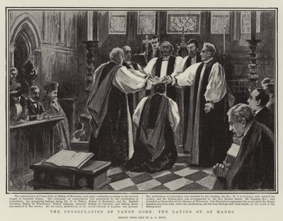 La consagración del canónigo Gore, la imposición de manos de Alexander Stuart Boyd
