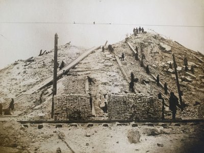 Preparación del lugar para la construcción del Palacio de los Sóviets de Alexander Timofeevich Lebedev