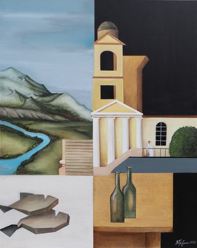 Composición surrealista dividida de Alexander Trifonov