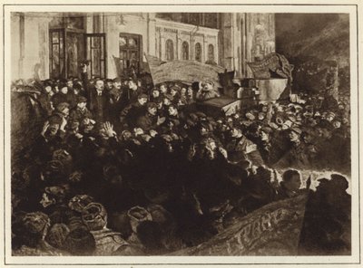 La llegada de Lenin a San Petersburgo, Rusia de Alexander Viktorovich Moravov