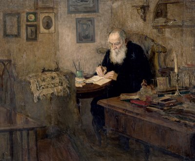 Retrato de León Tolstoi de Alexander Viktorovich Moravov