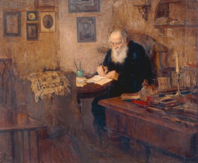 Retrato del Escritor Leo N. Tolstoj de Alexander Viktorowitsch Morawow