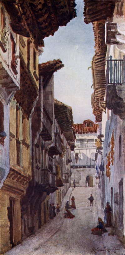 Una Calle en Fuenterrabía de Alexander Wallace Rimington