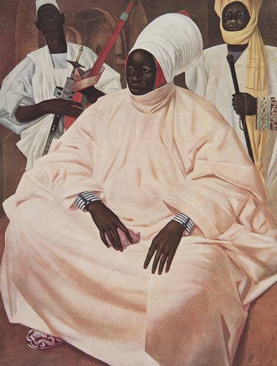 Barma Mata, Sultán de Zinder (estudio para el retrato), de Dessins et Peintures d
