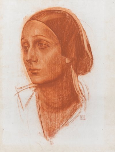 Retrato de la bailarina Anna Pavlova 1881-1931, c. 1924 de Alexander Yevgenyevich Yakovlev