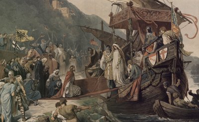 El Emperador Federico II recibe en Stolzenfels a su novia Isabella de Alexander Zick