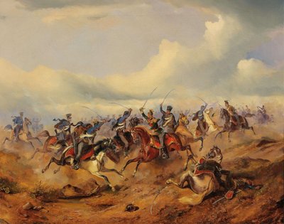 Una escena de la Revolución Húngara de 1848-1849, c. 1850 de Alexander von Bensa