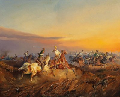 Una escena de la Revolución Húngara de 1848-1849, c. 1850 de Alexander von Bensa