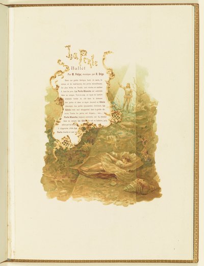 Programa para el ballet La Perla de Marius Petipa y Riccardo Drigo, 1896 de Alexander von Hohen