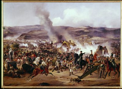 Guerras Napoleónicas: la Batalla de Kulm (actual Chlumec) en Bohemia (República Checa) el 30/08/1813 oponiendo al ejército francés a una coalición de tropas prusianas, austriacas y rusas, durante la campaña alemana. Pintura de Alejandro de Alexander von Kotzebue