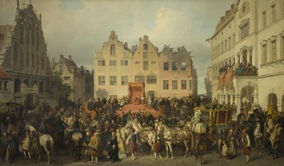 Riga jurando lealtad a Pedro el Grande, 1710, 1868 de Alexander von Kotzebue