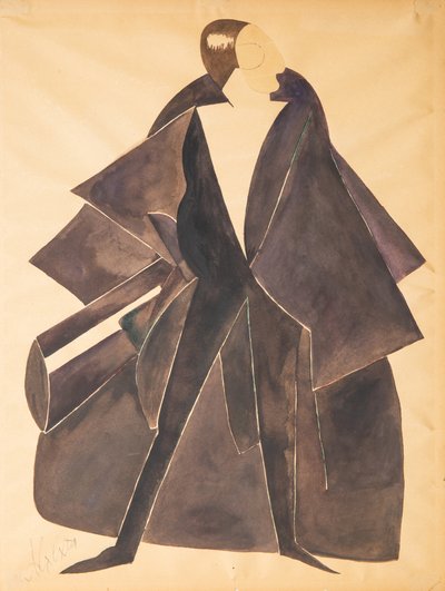 Diseño de vestuario para la obra Comrade Khlestakov de Dmitri Smolin, ca. 1921 de Alexandra Alexandrowna Exter