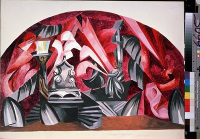 Decorado para la obra "Romeo y Julieta" de William Shakespeare (1564-1616) - Oeuvre de Alexandra Alexandrovna Exter (1882-1949), gouache sur carton de Alexandra Alexandrowna Exter