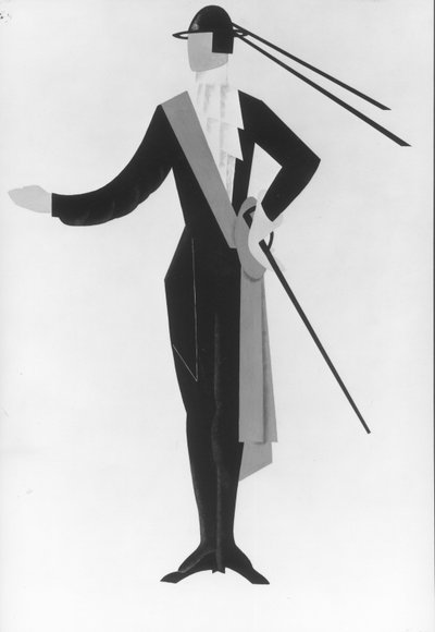 Don Juan con una espada (gouache sobre papel) (foto b/n) de Alexandra Alexandrowna Exter