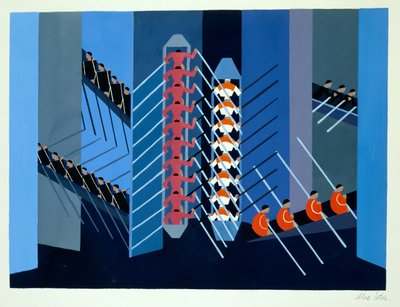 Escenografía experimental, ilustración de "Maquettes de Theatre" de Alexandra Exter, publicada en la década de 1920 (litografía) de Alexandra Alexandrowna Exter