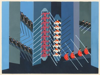 Diseño escénico del portafolio Décors de Théâtre, 1930 de Alexandra Alexandrowna Exter