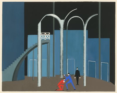 Diseño escénico del portafolio Décors de Théâtre, 1930 de Alexandra Alexandrowna Exter