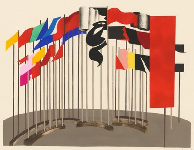 Diseño escénico de la cartera Décors de Théâtre, 1930 de Alexandra Alexandrowna Exter