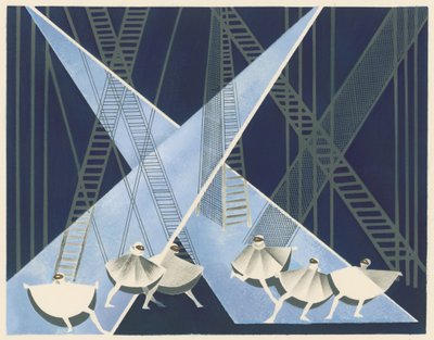 Diseño escénico del portafolio Décors de Théâtre, 1930 de Alexandra Alexandrowna Exter