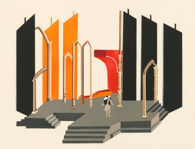 Diseño escénico del portafolio Décors de Théâtre, 1930 de Alexandra Alexandrowna Exter