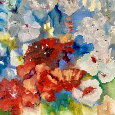 Flores abstractas llenas de colorido de Alexandra Higgins