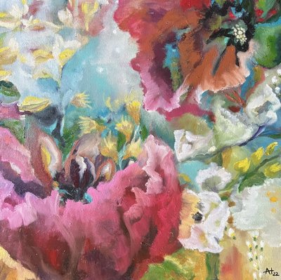 Abstracto floral vibrante de Alexandra Higgins