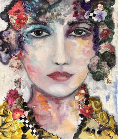 Retrato floral caprichoso de Alexandra Higgins
