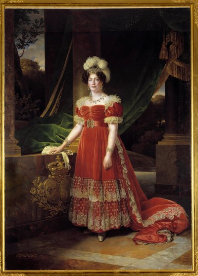 Retrato de la Duquesa de Angulema Marie Therese Charlotte de Francia conocida como Madame Royale (1778-1851) Pintura de Alexandre Francois Caminade (1789-1862) 1827 de Alexandre Francois Caminade
