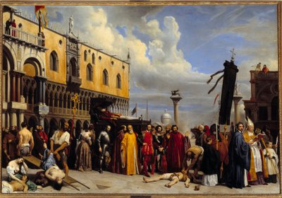 Honores funerarios a Tiziano (Tiziano Vecellio) de Alexandre Jean Baptiste Hesse