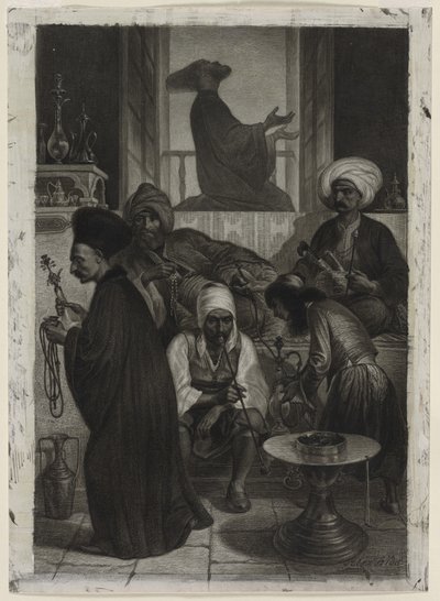 Café en Constantinopla de Alexandre Bida