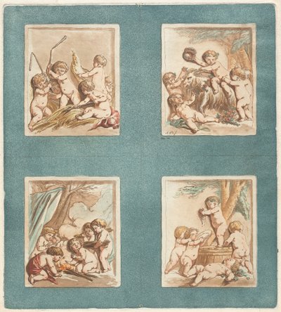 Las cuatro estaciones de Alexandre Briceau after Jean Baptiste Hüet, I