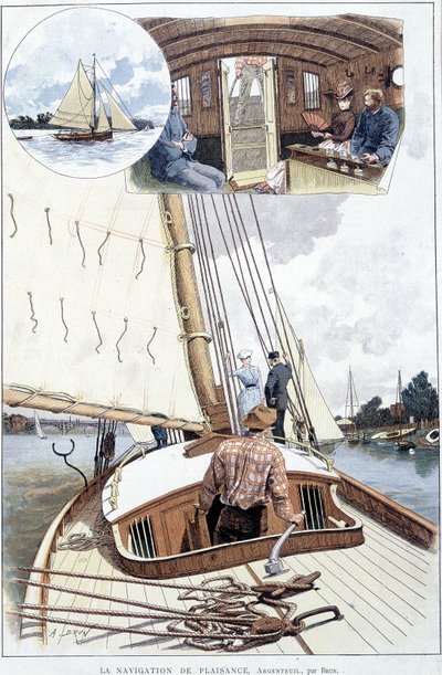 Paseo en bote en Argenteuil de Alexandre Brun